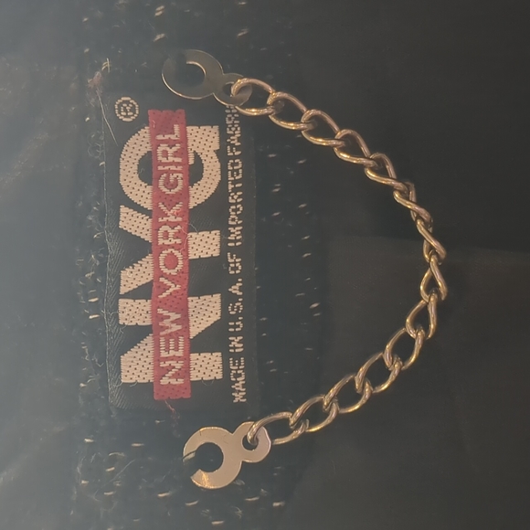 LAST DAY! Vintage 80's New York Girl wool and leather coat, size 14 - Picture 2 of 7